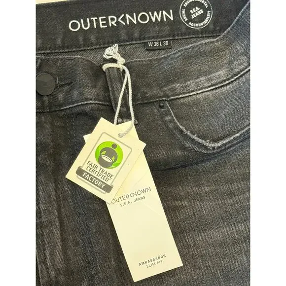 OUTERKNOWN Men's Ambassador Slim Fit Jeans 36x30 NWT